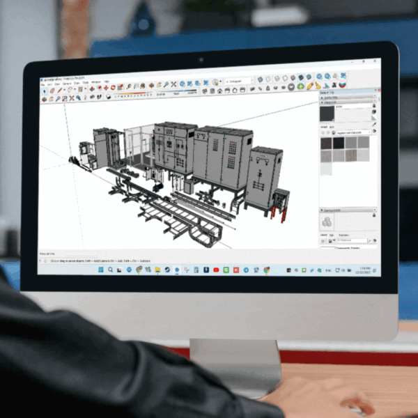 โมเดล SketchUp อุปกรณ์ตู้คอนโทรลไฟฟ้า